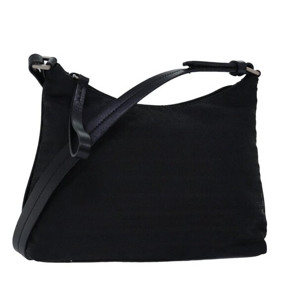 PRADA Shoulder Bag Nylon Black Auth yb570 - Picture 1 of 15